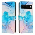 thumbnail image 1 of for Google Pixel 8A Wallet Case for Women Girls, Marble Pattern PU Leather Flip Cover with Card Holder Kickstand Strap, Shockproof Protective Phone Case for Google Pixel 8A, Green, 1 of 10