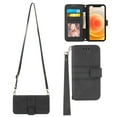 thumbnail image 1 of for Google Pixel 8A Wallet Crossbody Case with RFID Blocking Card Holder, PU Leather Folio Magnetic Clasp Flip Kickstand Shockproof Cover with Hand Strap for Google Pixel 8A Phone case,Black, 1 of 9