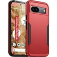 thumbnail image 1 of for Google Pixel 8a Case, [Dual Layer Shockproof] Rugged Pixel 8a Case with [Tempered Glass Screen Protector][10FT  Grade][Heavy Duty Protection] Google Pixel 8a Phone Case (Red), 1 of 11