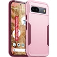 thumbnail image 1 of for Google Pixel 8a Case, [Dual Layer Shockproof] Rugged Pixel 8a Case with [Tempered Glass Screen Protector][10FT  Grade][Heavy Duty Protection] Google Pixel 8a Phone Case (Pink), 1 of 11
