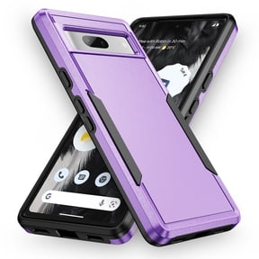 for Google Pixel 8a Case, Dual Layers Shell Hard PC + Soft TPU Back Shell Heavy Duty Military Drop Protection Rugged Shockproof Hybrid Case for Google Pixel 8a, Purple+Black
