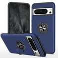 thumbnail image 1 of for Google Pixel 8a Case with Ring Stand, 360° Rotatable Ring Holder Magnetic Kickstand, 2-Layer Heavy Duty Shockproof Rugged Hybrid Hard PC Soft Rubber Case for Google Pixel 8a, Blue, 1 of 7