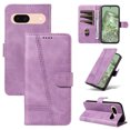 thumbnail image 1 of for Google Pixel 8a Case Wallet for Men Women, Flip Folio Cover with PU Leather Kickstand Credit Card Slots Magnetic Wrist Strap Kickstand Protective Shockproof Phone Case Cover, Purple, 1 of 7