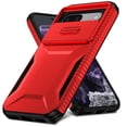 thumbnail image 1 of for Google Pixel 8a, Luxury Sliding Camera Cover Soft TPU + Hard PC Shockproof Drop Protective Hybrid Stylish Ultra Slim Frosted Anti-slip Grip Case for Google Pixel 8a, Red, 1 of 7