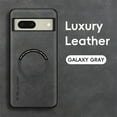 thumbnail image 1 of for Google Pixel 8a PU Leather Case, Vintage Compatible with MagSafe and Wireless Charging Slim Fit-Drop Scratch Resistant Support Magnetic Car Mount Case Cover for Google Pixel 8a, Gray, 1 of 9