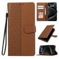 thumbnail image 1 of for Google Pixel 8a Phone Case Wallet Card Holder, PU Leather Kickstand Flip Cases Wrist Strap Magnetic Closure Shockproof Embossed Protective Book Cover for Google Pixel 8a, Brown, 1 of 7