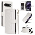 thumbnail image 1 of for Google Pixel 8a Thin Fit Case Cover, Premium PU Leather Magnetic Wallet Flip Case with Stand Bracket Holder Flip Cover with Card Slots and Wrist Strap for Google Pixel 8a - White, 1 of 6