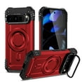 thumbnail image 1 of for Google Pixel 9 / 9 Pro Armor Case with Camera Cover Stand, Shockproof Protection Compatible with MagSafe Rugged Case Cover for Google Pixel 9 / 9 Pro, Support Car Magnetic Holder - Red, 1 of 8