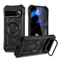 thumbnail image 1 of for Google Pixel 9 / 9 Pro Armor Case with Camera Cover Stand, Shockproof Protection Compatible with MagSafe Rugged Case Cover for Google Pixel 9 / 9 Pro, Support Car Magnetic Holder - Black, 1 of 8