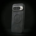 thumbnail image 1 of for Google Pixel 9 / 9 Pro Back Case, Premium PU Leather Anti-fall Ultra Slim Shockproof Drop Protective Classic Strong Magsafe Business Phone Case Cover for Google Pixel 9 / 9 Pro, Black, 1 of 12