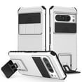 thumbnail image 1 of for Google Pixel 9 / 9 Pro Case with Camera Lens Slide Protection, Armour Silicone TPU Bumper Tough PC Cover Kickstand, Military Shockproof Absorption Case for Google Pixel 9 / 9 Pro,
White, 1 of 10