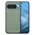 thumbnail image 1 of for Google Pixel 9 / 9 Pro Case, Carbon Fiber Leather Slim Protective Cover, Full Protection Strong Impact Resistance Smartphone Protection for Google Pixel 9 / 9 Pro, Green, 1 of 10