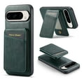 thumbnail image 1 of for Google Pixel 9 / 9 Pro Case [Compatible with MagSafe] with Removable Card Holder Magsafe case Wallet 2 in 1 Detachable Back Cards Slot Premium PU Leather Magnetic Car Holder Mount case, Green, 1 of 10