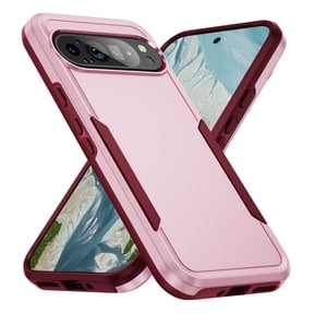 for Google Pixel 9 / 9 Pro Case: Dual Layer Protective Heavy Duty Cell Phone Case Shockproof Rugged Bumper Tough Hand Grip - Military Grade Drop Tested for Google Pixel 9 / 9 Pro, Pink