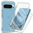 thumbnail image 1 of for Google Pixel 9 / 9 Pro Case, Google Pixel 9 / 9 Pro Phone Case with Built-in Screen Protector Clear Slim Back Cover Shockproof Rugged Heavy Duty Bumper Full Body Protective Case, Clear, 1 of 5
