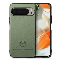 For Google Pixel 9 / 9 Pro Case, Luxury Elegant Leather Slim Business PU Rugged Non-Slip Grip Shockproof Bumper Full Body Protective Cover Phone Case For Google Pixel 9 / 9 Pro,Green