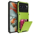 thumbnail image 1 of for Google Pixel 9 / 9 Pro Case Military Grade Shockproof Phone Case with Card Holder Heavy Duty Protective Hard PC Shell Soft TPU Bumper Cover for Google Pixel 9 / 9 Pro Phone Case, Green, 1 of 10