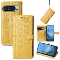 thumbnail image 1 of for Google Pixel 9 / 9 Pro Case, Premium PU Leather Wallet Case [Cat & Dog & Flowers Embossed] Card Slots Kickstand Magnetic Closure Flip Case Cover for Google Pixel 9 / 9 Pro, Yellow, 1 of 10