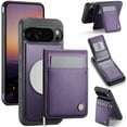 thumbnail image 1 of for Google Pixel 9 / 9 Pro Case with RFID Blocking Card Holder Google Pixel 9 / 9 Pro Case Magsafe Compatible Phone case Kickstand Wallet 2 in 1 Detachable Magnetic Leather Cover, Purple, 1 of 1