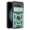 thumbnail image 1 of for Google Pixel 9 / 9 Pro Case, with Ring Kickstand and Camera Protection,Heavy Duty Protective Shockproof Protective Rubber PC Phone Back Cover for Google Pixel 9 / 9 Pro - Green, 1 of 9