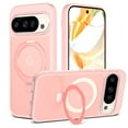 thumbnail image 1 of for Google Pixel 9 / 9 Pro Case with Ring Kickstand, Compatible with MagSafe, Ultra Slim Lightweight Drop Protective Cover, Luxury Shockproof Anti-Scratch Translucent Back Phone Case, Pink, 1 of 6
