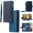 thumbnail image 1 of for Google Pixel 9 / 9 Pro Crossbody Case Purse Zipper Pocket Magnetic Folio Card Slots Wallet Kickstand Elegant Phone Case with Shoulder Strap & Wrist Strap For Google Pixel 9 / 9 Pro,Blue, 1 of 11