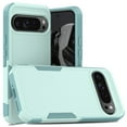 thumbnail image 1 of for Google Pixel 9 / 9 Pro Heavy Duty Case,Stylish 2 in 1 Military Grade Armor PC+TPU Silicone Hybrid Rugged Shockproof Glossy Grip Edge Protective Anti-Scratch Back Phone Cover,Mint, 1 of 5