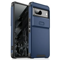 for Google Pixel 9 / 9 Pro Phone Case: Shockproof Protective Rugged Phone Cover with Camera Lens Slide | Drop Proof Military-Grade Protection TPU Hybrid Bumper Cases for Google Pixel 9 / 9 Pro,Blue