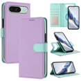 thumbnail image 1 of For Google Pixel 9 / 9 Pro RFID Blocking Protective Purse 2-in-1 Detachable Bicolor Wallet Case Magnetic Flip Cover Multi-Card Slots Pocket With Wrist Strap Phone Case,Purple,For Pixel 9 / 9 Pro, 1 of 7
