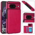 thumbnail image 1 of For Google Pixel 9 / 9 Pro Wallet Case with Card Holder, Premium PU Leather Kickstand Credit Card Slots Case,[RFID Blocking] Double Magnetic Clasp Back Flip Durable Shockproof Cover, Rose, 1 of 10