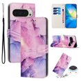 thumbnail image 1 of for Google Pixel 9 / 9 Pro Wallet Case with Card Holder,Women Men RFID Blocking PU Leather Flip Cover Wrist Strap Magnetic Closure Credit Card Slots Marble Patterned Book Style Phone Case,Purple, 1 of 10