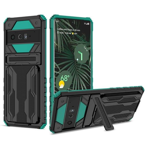 for Google Pixel 9 / 9 Pro Wallet Case, with Credit Card Holder Stand Kickstand Slim Rugged Shockproof Heavy Duty Defender Armor Military Grade Protective Case for Google Pixel 9 / 9 Pro, Darkgreen