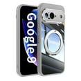 thumbnail image 1 of for Google Pixel 9 Case with Lens Protector, [Foldable Stand & Rotatable Ring Holder], Glossy Shockproof Bumper Dustproof Clear Women Men Case for Google Pixel 9, Gray, 1 of 10