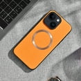thumbnail image 1 of For Google Pixel 9 Matte Case [Compatible with Magsafe] Soft TPU Bumper + PU Leather Cloth Textured Back Ultra-Thin Business Shockproof Soft Drop Protective Case For Google Pixel 9,Orange, 1 of 8