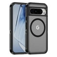 thumbnail image 1 of Google Pixel 9 Phone Case, Phone case Google Pixel 9 Magnetic Case [Compatible with MagSafe] Tough Rugged Matte Slim Shockproof Anti-Fingerprint Anti-Scratch Protective Cover, Black+Clear, 1 of 8