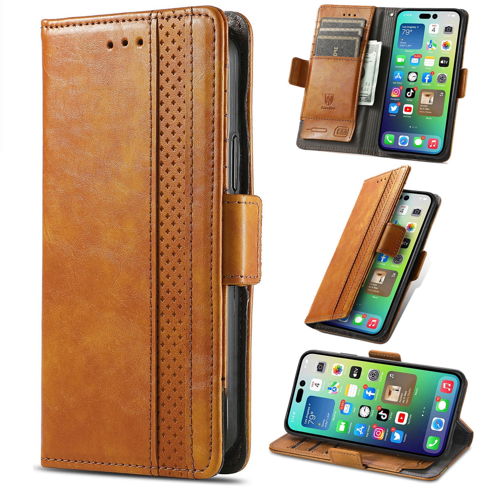 Vintage Leather Flip Wallet Case For Google Pixel 9 Pro XL / 9 / 8 Pro / 7A – RFID, Card Slots