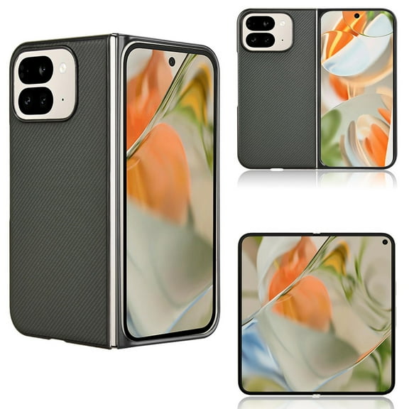 for Google Pixel 9 Pro Fold / Fold 2 Case with Carbon Fibre Texture, Shockproof Drop Proof Lightweight Protective Slim Case Support Wireless Charging for Google Pixel 9 Pro Fold / Fold 2,Green