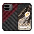 thumbnail image 1 of for Google Pixel 9 Pro Fold / Fold 2 Phone Case,Slim Hard PC + Soft TPU Lightweight Anti-Scratch Shock Absorption Carbon Fibre Durable Protective Case Wireless Charing Cover, Blackred, 1 of 7