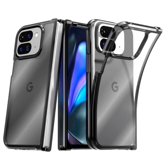 Rome Tech Hybrid Shockproof Clear Slim Acrylic Case Cover Flexible Hinge Rib For Google Pixel 9 Pro Fold (2024)