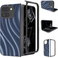 thumbnail image 1 of for Google Pixel 9 Pro Fold Case Luxury Milky Way Waves Pattern Texture Slim Fit Soft TPU Non-Slip Anti-Scratch Shockproof Protective Bumper Case - Support Wireless Charging, Blue, 1 of 8