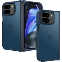 for Google Pixel 9 Pro Fold Case Translucent Matte Back Slim Anti-Scratch Shockproof Protective Phone Case for Google Pixel 9 Pro Fold 2 Case, Deep Blue