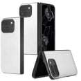 thumbnail image 1 of for Google Pixel 9 Pro Fold / Fold 2 Case, PU Leather + Hard PC Shell Ultra Thin Slim Durable Protective Premium Phone Case Shockproof Cover for Google Pixel 9 Pro Fold / Fold 2, White, 1 of 5