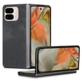 thumbnail image 1 of for Google Pixel 9 Pro Fold / Fold 2 Luxury Case, PU Leather + PC Lightweight Slim Fit Anti-Scratch Classic Shockproof Protective Thin Phone Cover for Google Pixel 9 Pro Fold / Fold 2, Black, 1 of 11