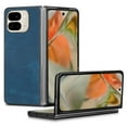 thumbnail image 1 of for Google Pixel 9 Pro Fold / Fold 2 Luxury Case, PU Leather + PC Lightweight Slim Fit Anti-Scratch Classic Shockproof Protective Thin Phone Cover for Google Pixel 9 Pro Fold / Fold 2, Blue, 1 of 11
