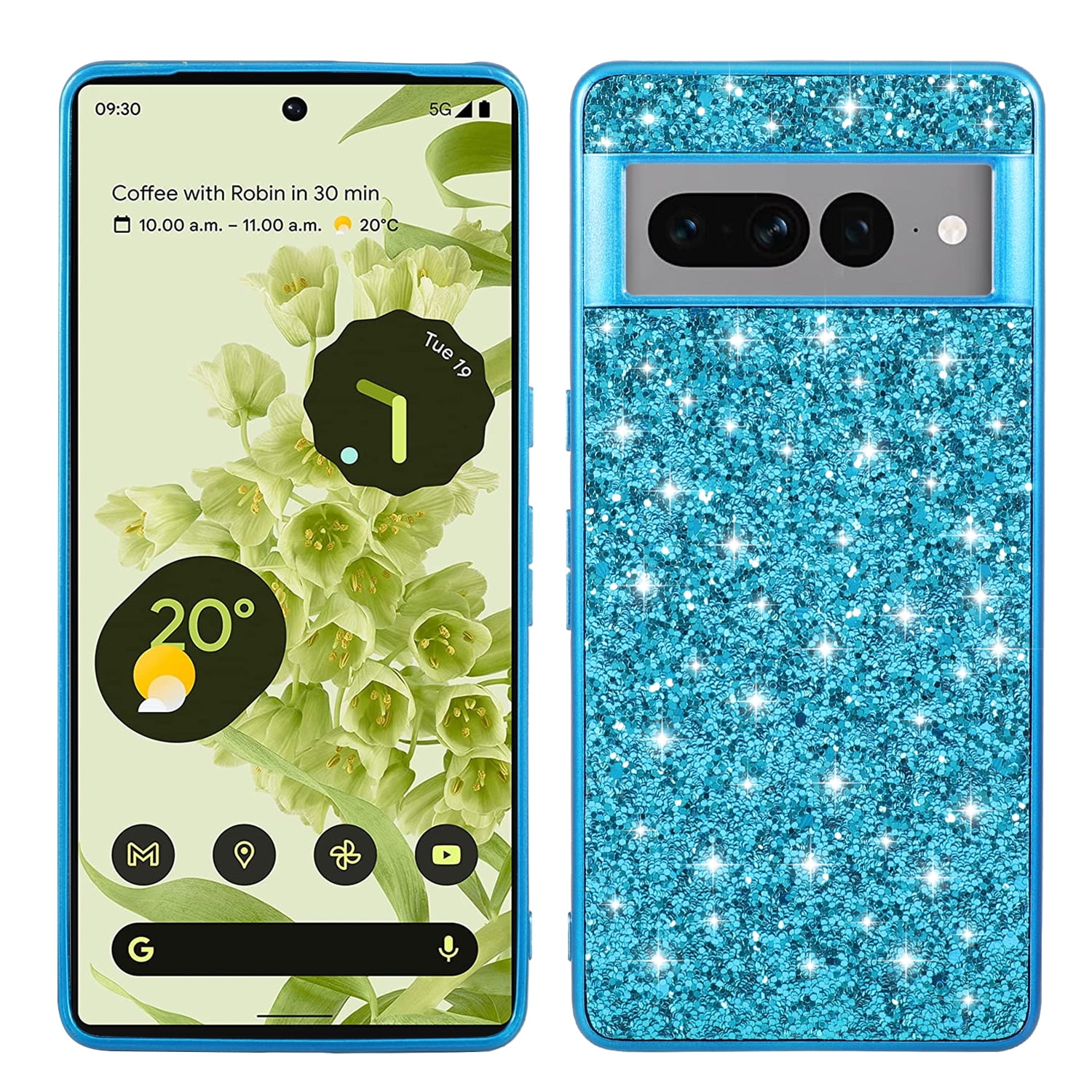 for Google Pixel 9 / 9 Pro Phone Case, Glitter Sparkle Bling Shiny ...