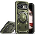 thumbnail image 1 of for Google Pixel 9 Pro/Pixel 9 2024  Case with 360° Ring Kickstand, Dual Layer Military Grade Heavy Duty Shockproof Protection Rugged Phone Case Cover for Google Pixel 9 Pro. SHJ-Green, 1 of 7