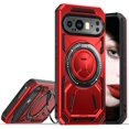 thumbnail image 1 of for Google Pixel 9 Pro/Pixel 9 2024  Case with 360° Ring Kickstand, Dual Layer Military Grade Heavy Duty Shockproof Protection Rugged Phone Case Cover for Google Pixel 9 Pro. SHJ-Red, 1 of 7