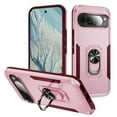thumbnail image 1 of for Google Pixel 9 Pro XL Armor Case with Camera Lens Slide Protection [Military Grade Drop Tested] for Magnetic Car Mount Ring Holder Kickstand Protective Heavy Duty Phone Case,Pink+Rose, 1 of 10