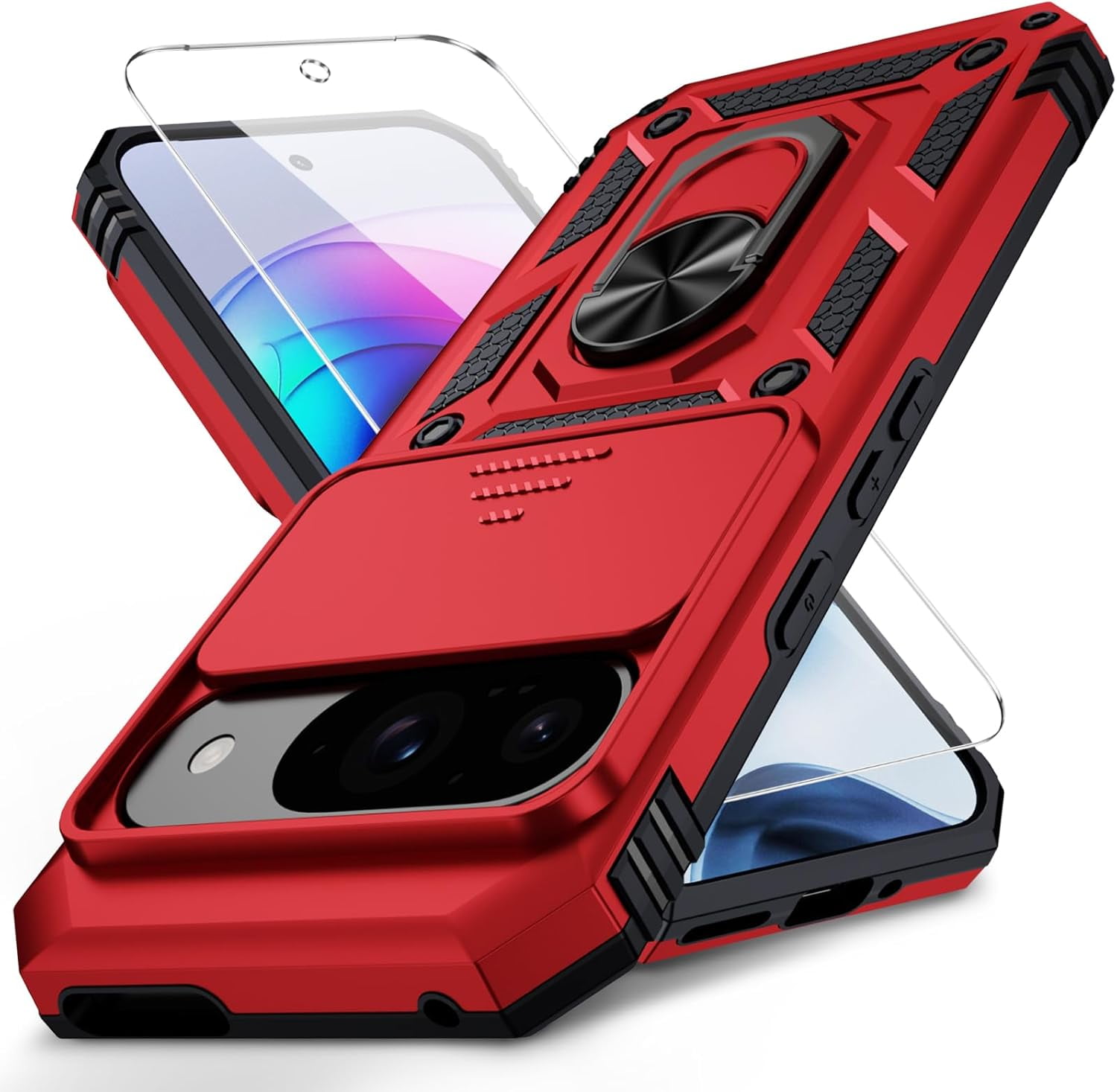 For Google Pixel 9 Pro XL Case With Sliding Camera Cover & Kickstand | Military-Grade Protection | Magnetic