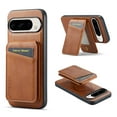 thumbnail image 1 of for Google Pixel 9 Pro XL Case [Compatible with MagSafe] with Removable Card Holder Magsafe case Wallet 2 in 1 Detachable Back Cards Slot Premium PU Leather Magnetic Car Holder Mount case, Brown, 1 of 8